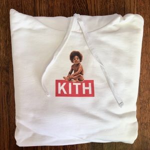 KITH x Biggie Classic Logo Hoodie White